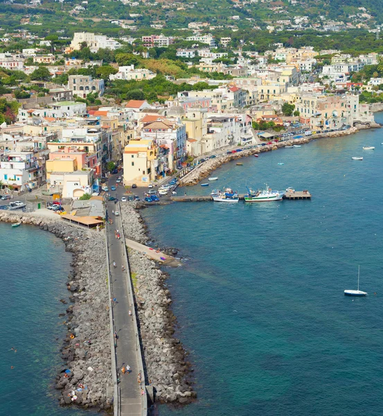 Weergave van ischia ponte — Stockfoto