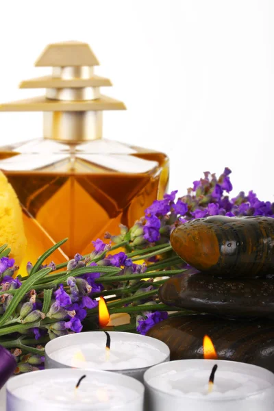 Spa accessories and lavender — Stock Photo, Image