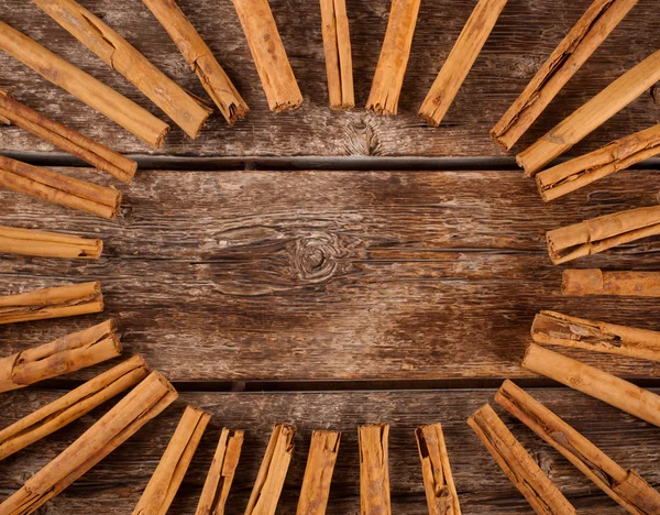 Frame with sticks of ceylon cinnamon — Stock Photo, Image