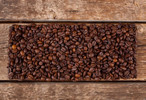 Rectangular shaped of coffee beans — Stock Photo, Image