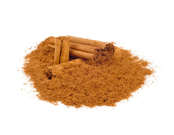 Sticks and ground ceylon cinnamon — Stock Photo, Image
