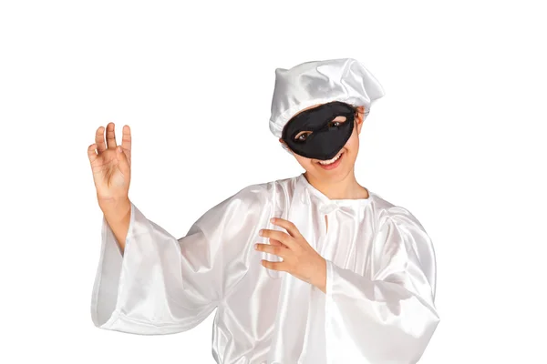 Pulcinella, traditional neapolitan mask — Stock Photo, Image