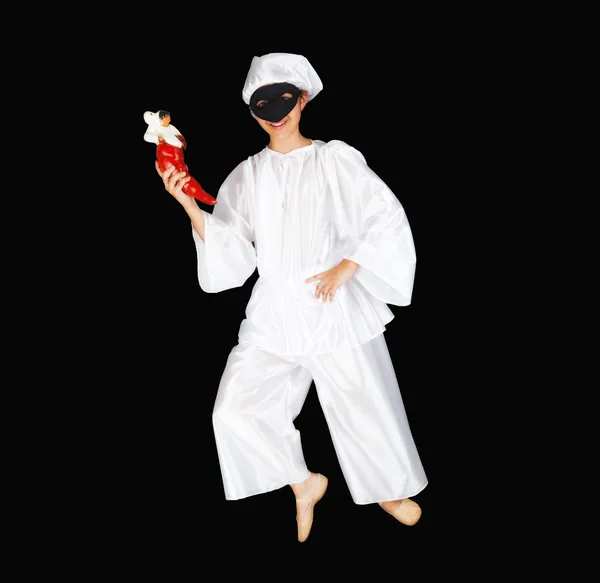 Pulcinella, traditionellen neapolitanischen Maske — 图库照片