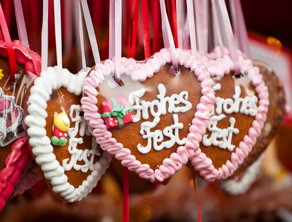 Gingerbread hearts — Stock Photo, Image