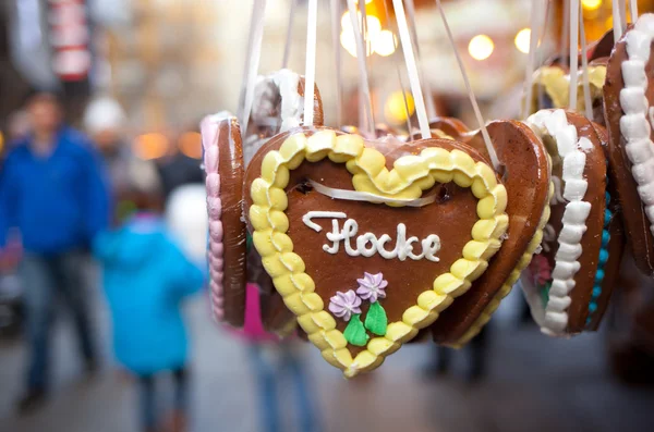 Cuori di pan di zenzero — Foto Stock