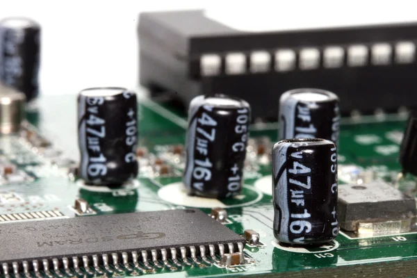 Macro of capacitors — Stock Photo, Image