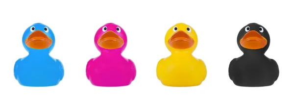 Rubber Duck CMYK concept — Stockfoto