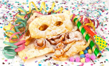 Tipik İtalyan tatlı karnaval, t kızartması 