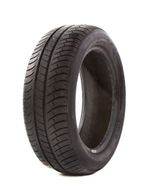 Used tire on white clipart