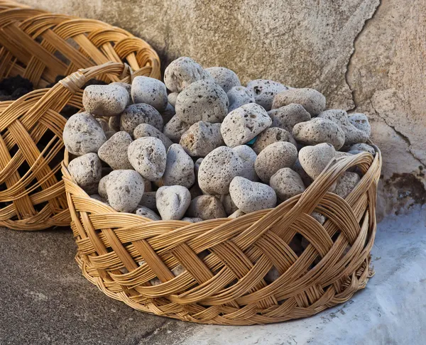 Vulkanischer Bimsstein, Santorini. — Stockfoto