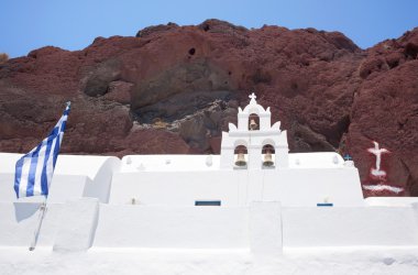 red Beach, santorini Şapel