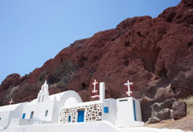 red Beach, santorini Şapel