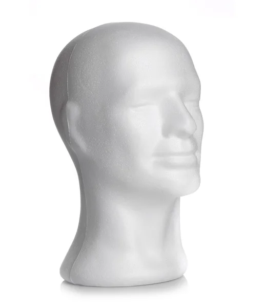 Male head of styrofoam — Stock Photo, Image