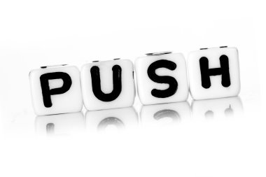 Dices sözcüğü oluşturan harfler: push