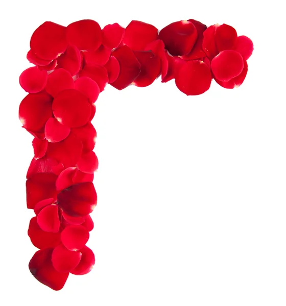 Rose petals corner frame — Stock Photo, Image