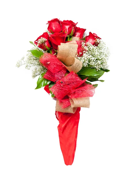빨간 장미 꽃 꽃다발 — 스톡 사진