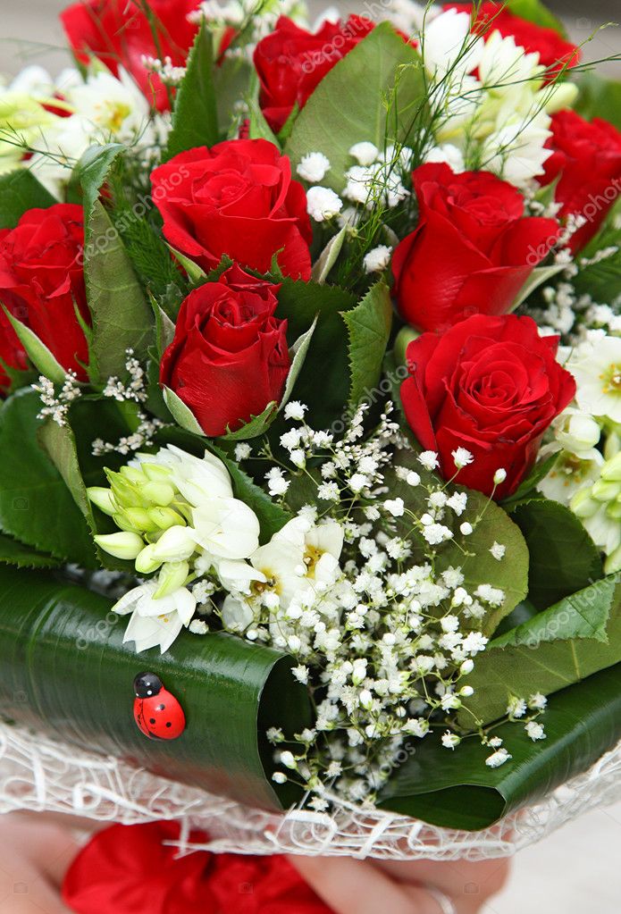 Flower Bouquet Of Red Roses Stock Photo Image By C Antoniogravante