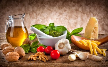 pesto için malzemeler