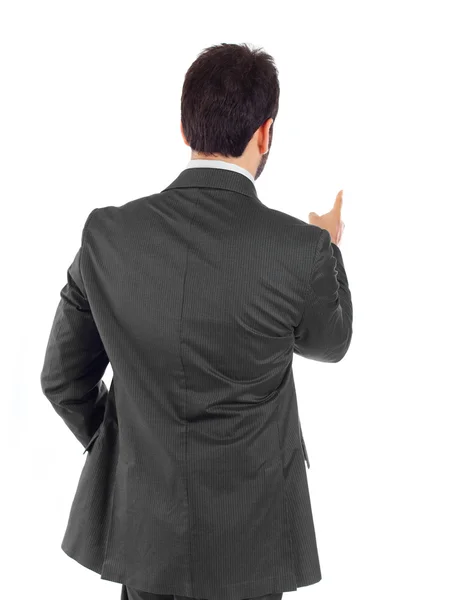 Young businessman turning his back to camera — Stock Photo, Image