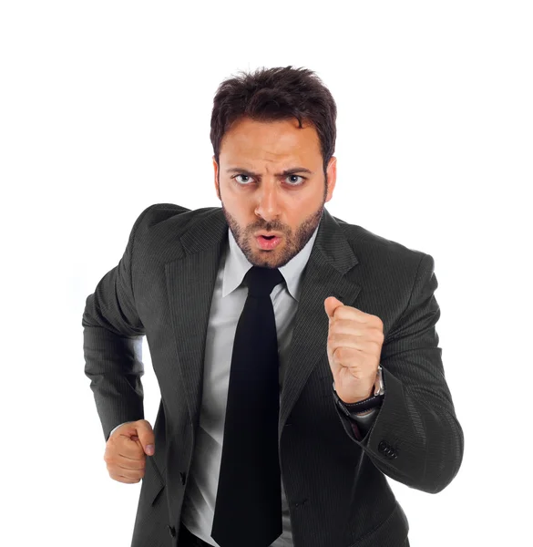 Young businessman running Stock Photo