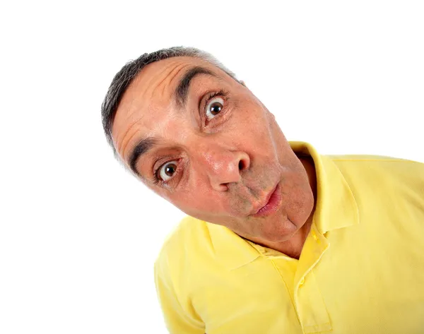 Surprised man with WOW expression. — Stock Photo, Image