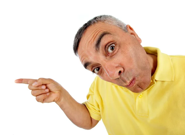Surprised man with WOW expression. — Stock Photo, Image