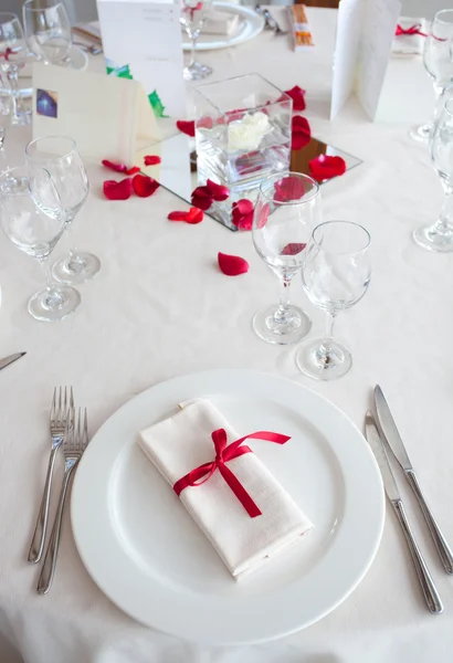 Table set for a Wedding reception — Stock Photo, Image