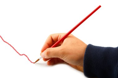 el boyama fırça ile