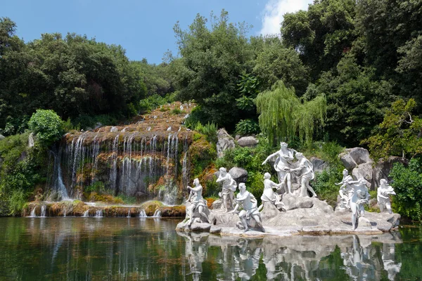 Brunnen von diana und actaeon, königlicher Palast, caserta, italien — Stockfoto