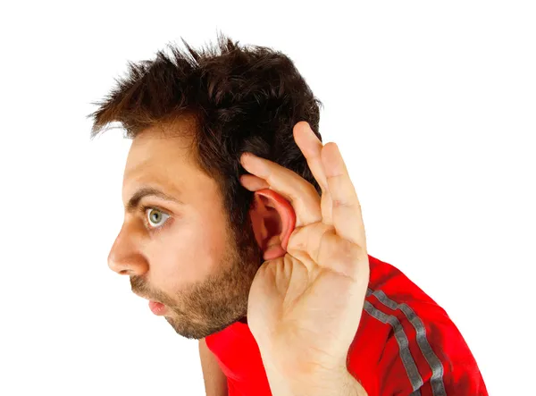Young boy with hearing — Stock Photo, Image