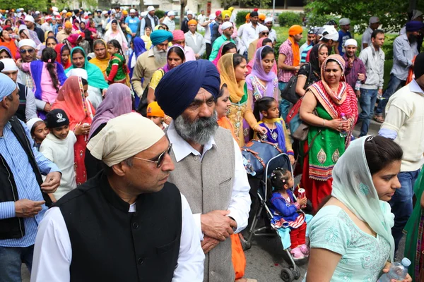 Nagarkirtan, indyjski procesji religijnej, san giovanni valdarno — Zdjęcie stockowe