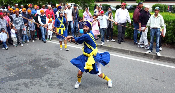 Nagarkirtan, 인도 종교 행렬 산 죠반니 발 다 르노 — 스톡 사진