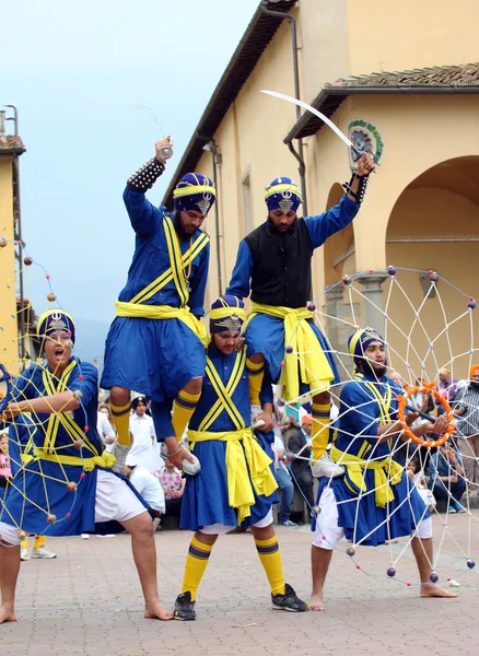 Nagarkirtan, Indian religious procession, San Giovanni Valdarno — Stock Photo, Image