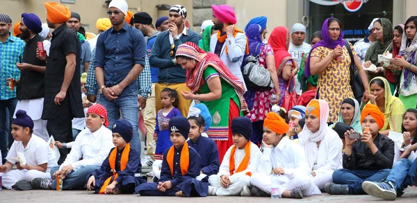 Nagarkirtan, indisk religiøs prosesjon, San Giovanni Valdarno – stockfoto