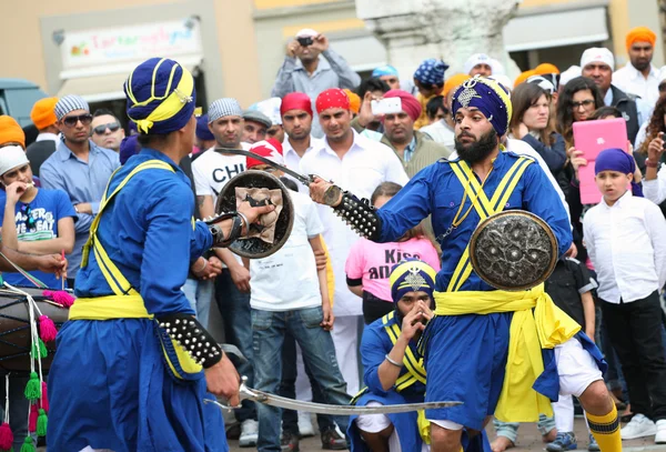 Nagarkirtan, Indian religious procession, San Giovanni Valdarno — Stock Photo, Image