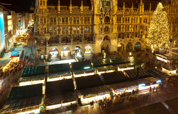 Image Aérienne de Munich Avec Marché De Noël — Photo