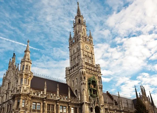 Nova prefeitura em Marienplatz Munique — Fotografia de Stock