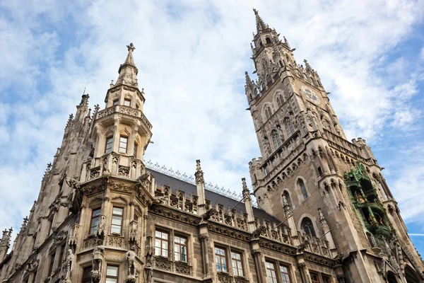 Nová radnice na náměstí marienplatz Mnichov — Stock fotografie