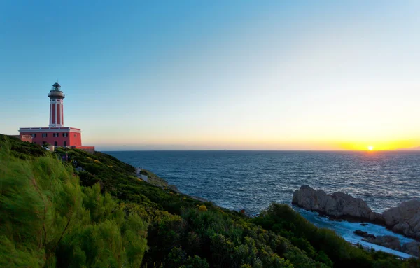 Phare de l'île de Capri, Italie, Europe — Photo