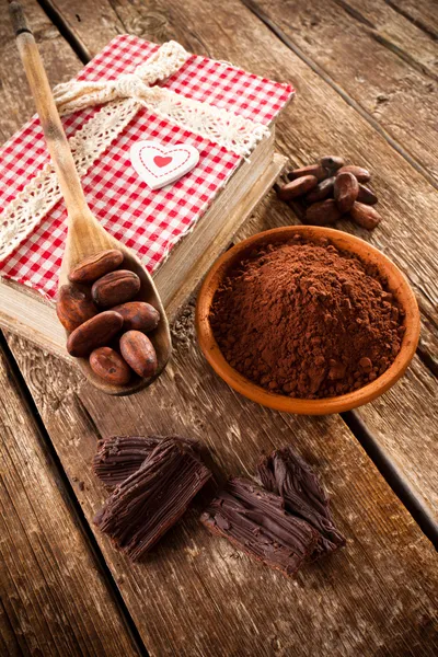 Ingredients for artisan chocolate — Stock Photo, Image