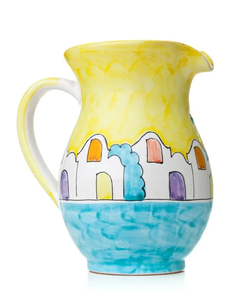 Vietri Italy January 2014 Hand Painted Vietri Ceramic Jug Daedalus — Stock Photo, Image