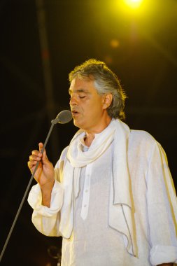 Andrea Bocelli performing opera clipart