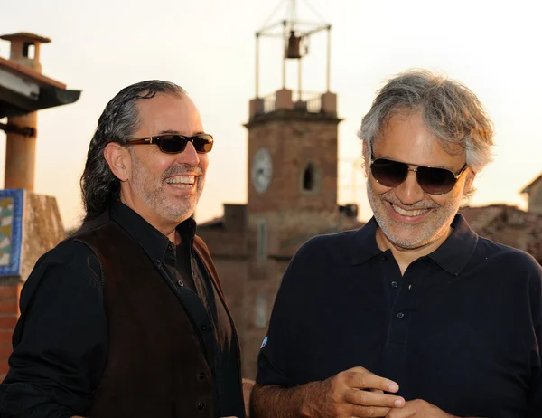 Andrea Bocelli & brother 2013 — Stock Photo, Image