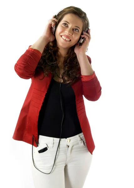 çekici kadın müzik dinleme
