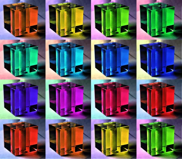 Cubo multi-colorido — Fotografia de Stock