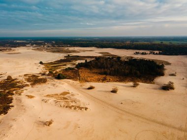 Hollanda, Avrupa 'daki Loonse en Drunense kumulunun insansız hava aracı görüntüsü.