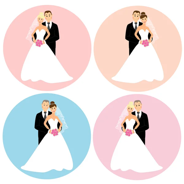Set of wedding couples — Stock Photo, Image