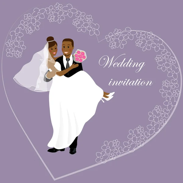 Düğün kartı 3 — Stok Vektör