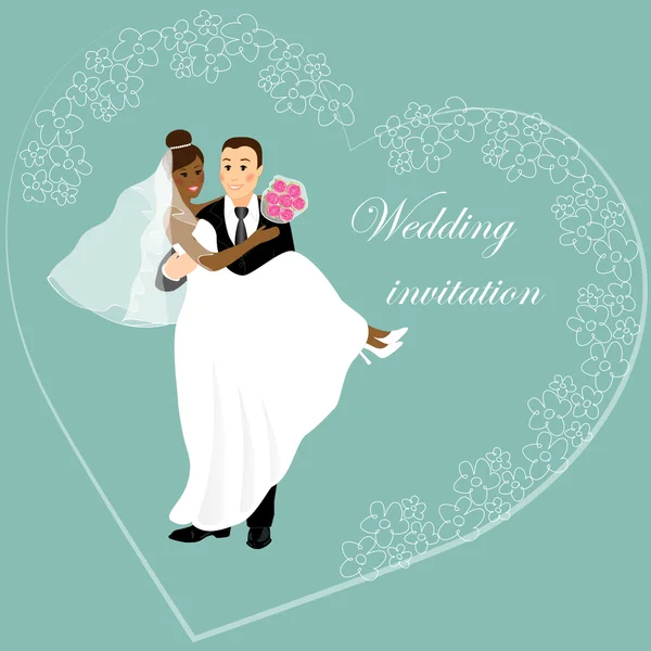 Düğün kartı 2 — Stok Vektör