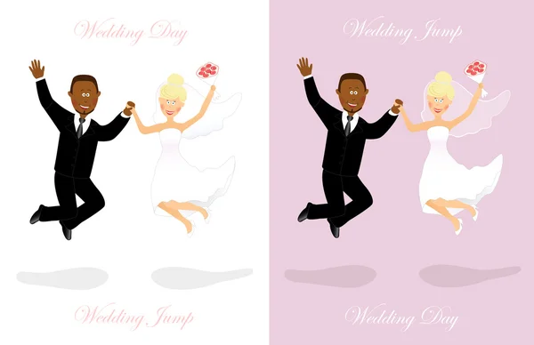 結婚式は 3 をジャンプします。 — ストックベクタ